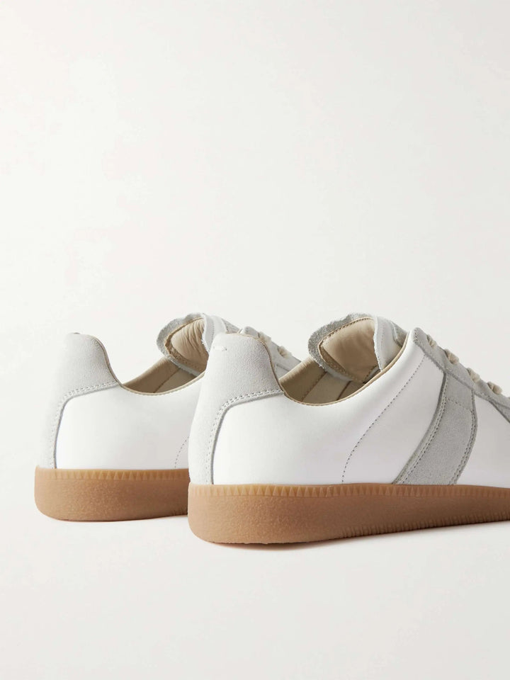 GATS Leather and Suede Sneakers White – Retro Gum Sole Casual Shoes