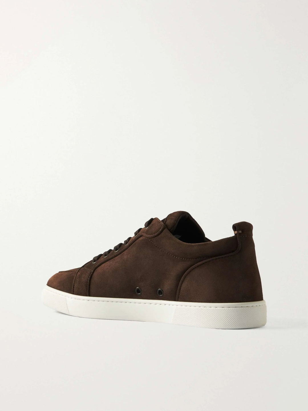Trimmed Suede Sneakers Brown