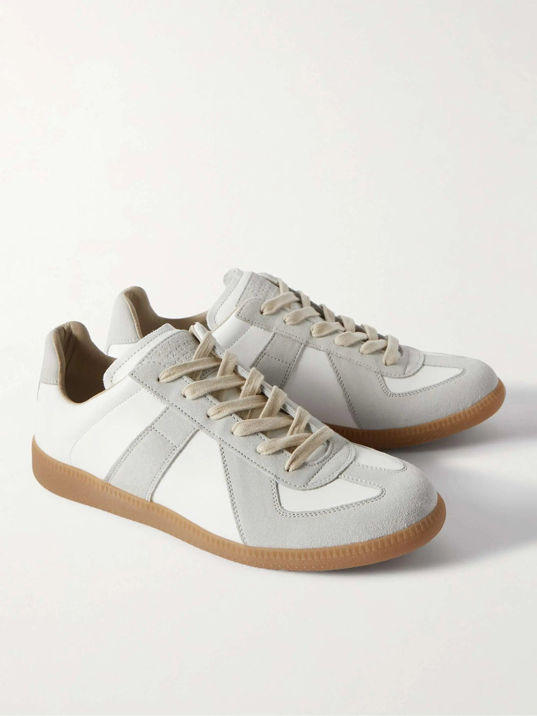 GATS Leather and Suede Sneakers White – Retro Gum Sole Casual Shoes