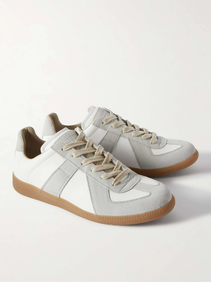 GATS Leather and Suede Sneakers White – Retro Gum Sole Casual Shoes