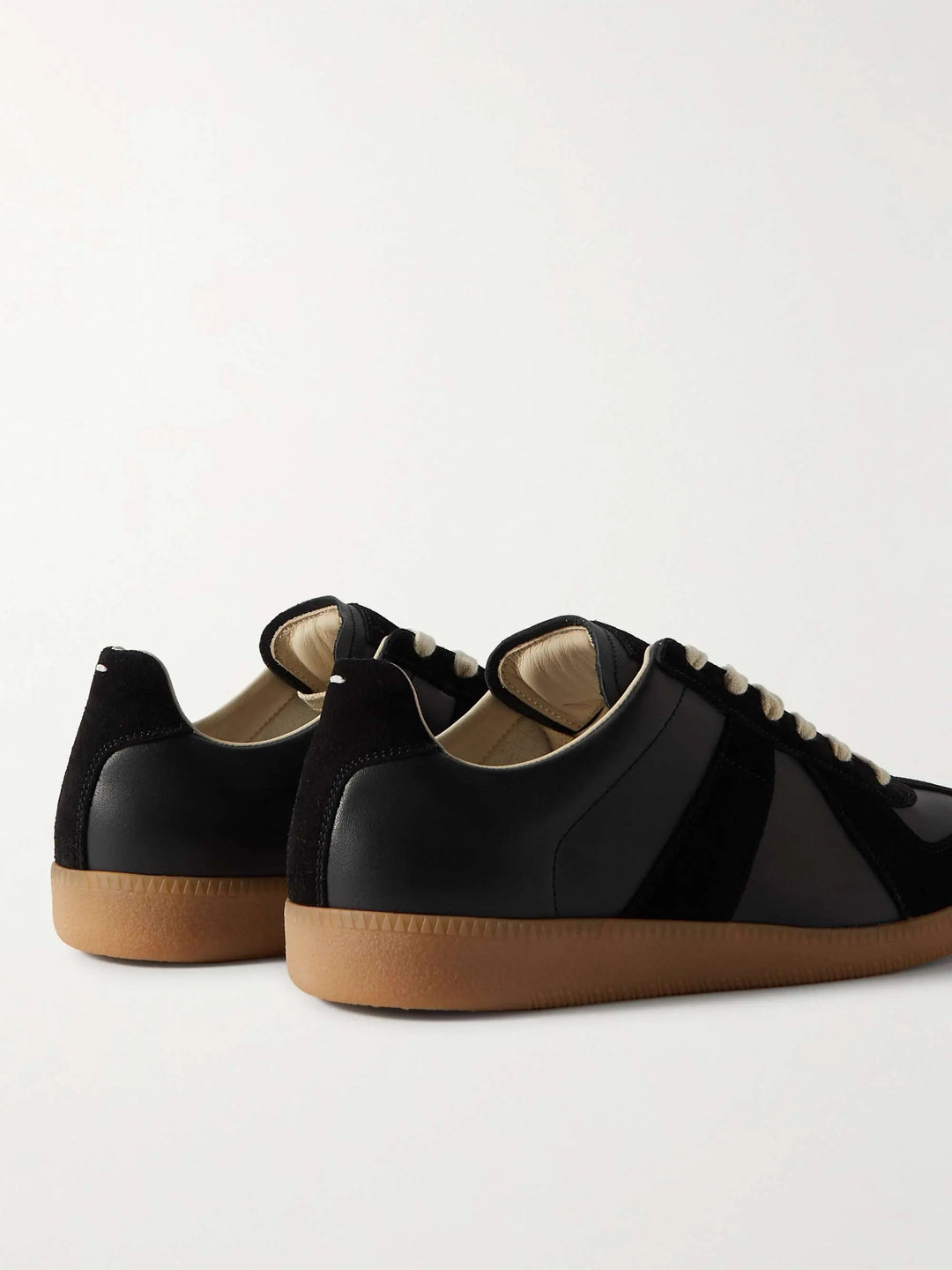 GATS Leather and Suede Sneakers Black – Retro Gum Sole Casual Shoes